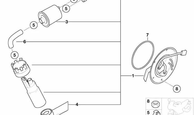 Bomba de gasolina OEM 16142350641 para BMW Motorrad R 850 R, R 1150 R, Rockster. Original BMW Motorrad.