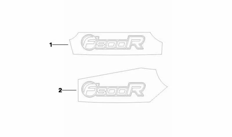 Inscripción F800R derecha OEM 46637728440 para motos BMW F800R (K73). Original BMW Motorrad.