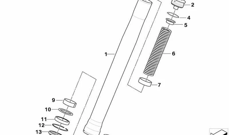 Muelle de presión OEM 31427692142 para motos BMW F 800 GS, G 650 X, HP2 Enduro. Original BMW Motorrad.