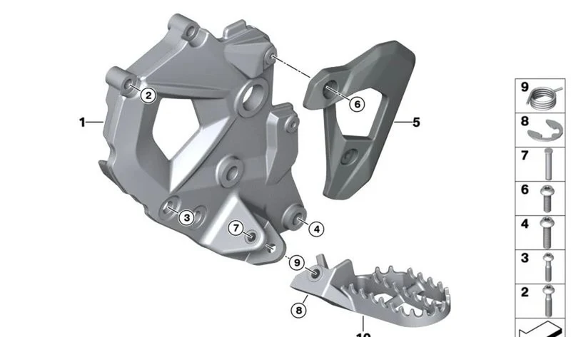 Tornillo cilíndrico M10X35-8.8 OEM 07129907428 para motos BMW S 1000 R, F 750 GS, F 850 GS... y más. Original BMW Motorrad.