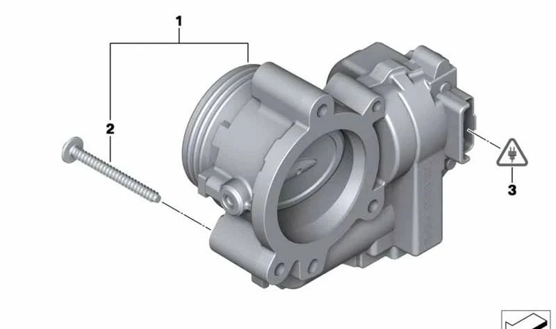 Válvula de mariposa OEM 13548624190 para MINI R56, R56 LCI, Clubman R55, Cabrio R57, Coupé R58, Roadster R59, Countryman R60, Paceman R61. Original MINI.