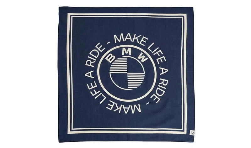 Bandana Make Life a Ride azul noche OEM 76615A82563 para BMW. Original BMW Motorrad.