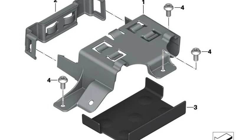 Soporte de batería OEM 61111540034 para BMW Motorrad CE04 (K67). Original BMW Motorrad.