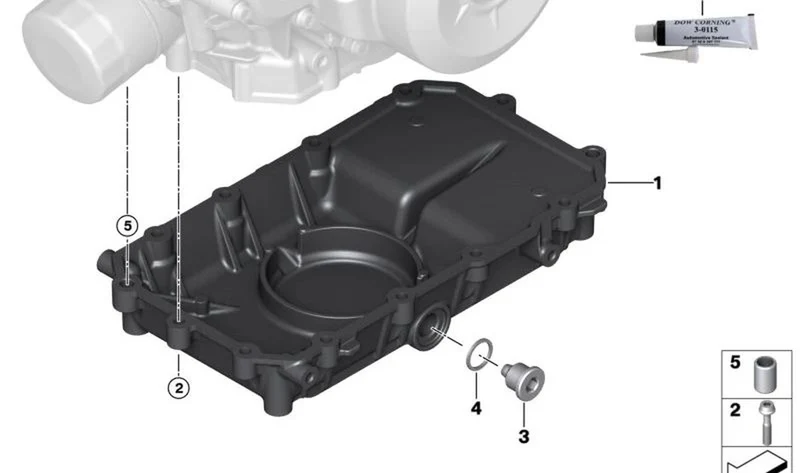 Cárter de aceite OEM 11138562747 para motos BMW G 310 R, G 310 GS, G 310 RR. Original BMW Motorrad.