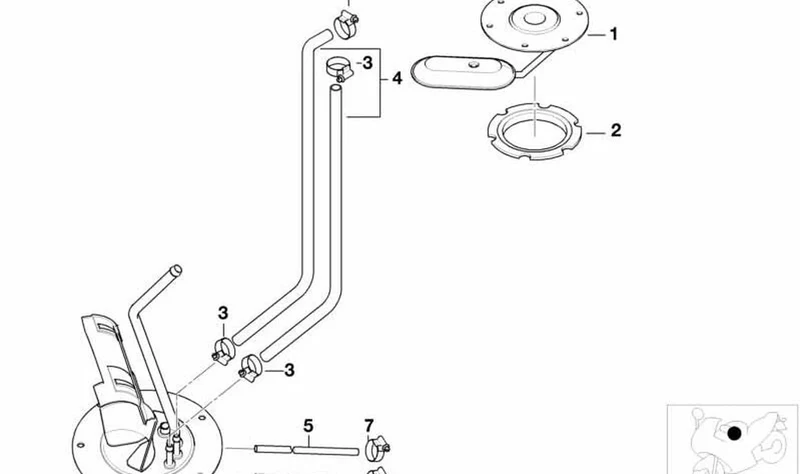 Tubo de introducción OEM 16112309124 para BMW K1200GT, K1200RS. Original BMW Motorrad.