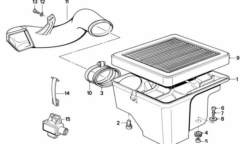 Junta de caja inferior del filtro de aire OEM 13721460754 para motos BMW K75, K100, K1... y más. Original BMW Motorrad.
