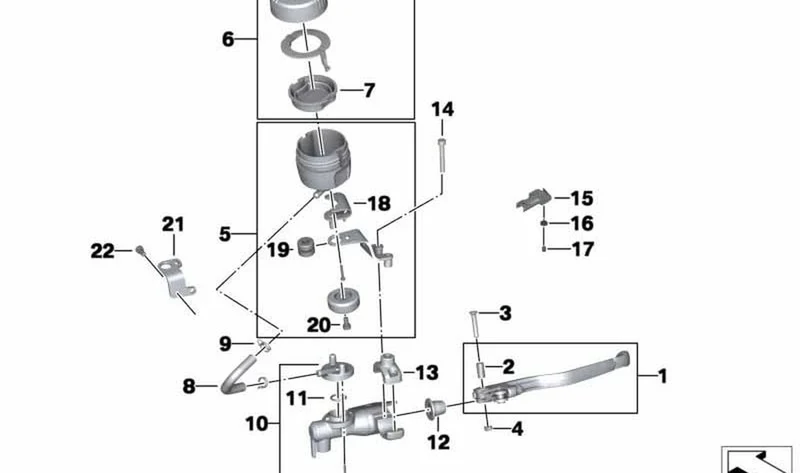 Soporte recipiente de compensación OEM 32727719817 para motos BMW F 650 GS, F 800 GS, F 800 R. Original BMW Motorrad.
