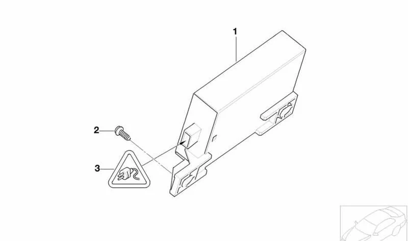 Mecanismo de mando de telemando radio OEM 66106923270 para MINI R50, R53. Original MINI.