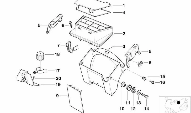 Tapa caja para cortacircuitos OEM 61132306367 para motos BMW R1100GS, R1150GS, R850R, R1150RT... y más. Original BMW Motorrad.