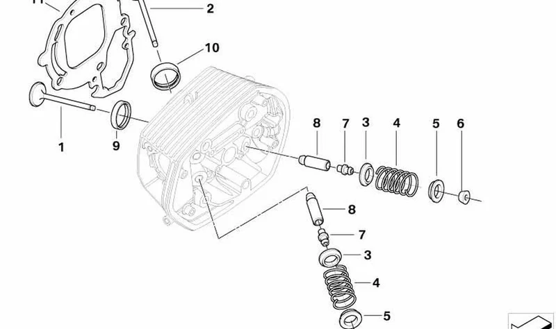 Válvula de escape OEM 11347692459 para motos BMW R1200GS, R1200RT, R1200R, HP2 Sport... y más. Original BMW Motorrad.