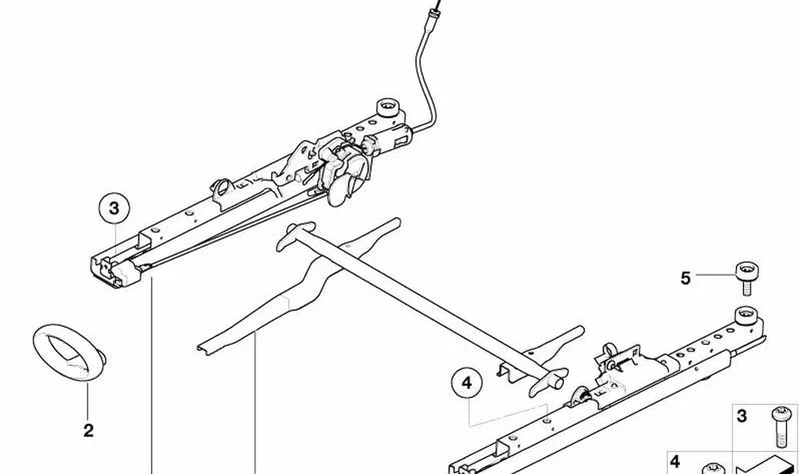 Tornillo de montaje para asiento delantero OEM 52107129840 para MINI R50, R53, Cabrio R52. Original MINI.