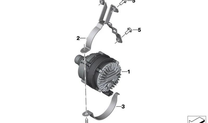 Bomba de líquido refrigerante eléctrica OEM 11519455029 para BMW Motorrad C400X, C400GT... y más. Original BMW Motorrad.