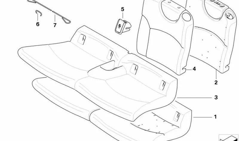 Funda de asiento en tela Carbon Black OEM 52202753261 para MINI R56, R56 LCI, Clubman R55, Clubman R55 LCI, Cabrio R57, Cabrio R57 LCI. Original MINI.