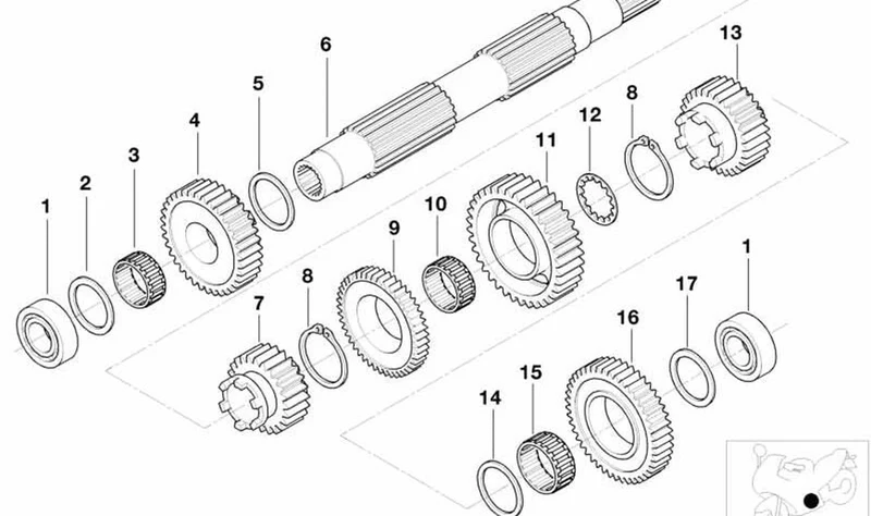 Arandela distanciadora OEM 23312333137 para motos BMW R 1200 GS, R 1150 GS, K 1200 LT... y más. Original BMW Motorrad.