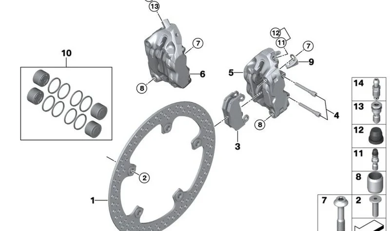 Tornillo de cabeza plana OEM 34117700989 para motos BMW R1200GS, F750GS, S1000RR... y más. Original BMW Motorrad.