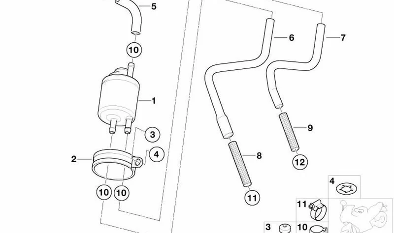 Filtro de combustible con regulador de presión OEM 13537669776 para motos BMW F650GS, F650CS, G650GS, G650GS Sertão. Original BMW Motorrad.