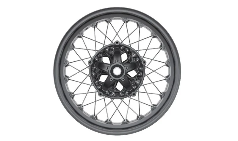 Rueda de radios trasera negra 5.5x17 OEM 36319445145 para motos BMW R nineT, R nineT Pure, R nineT Scrambler, R nineT Urban G/S. Original BMW Motorrad.