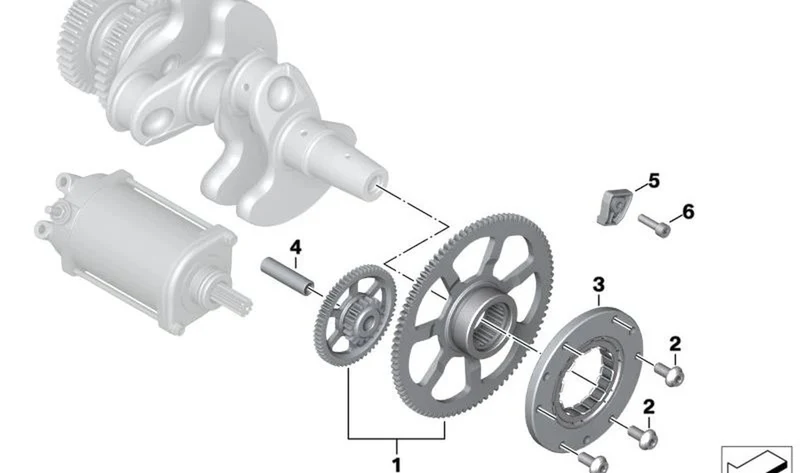 Juego de rueda libre OEM 11008404493 para motos BMW F 750 GS, F 850 GS, F 900 R, F 900 XR... y más. Original BMW Motorrad.