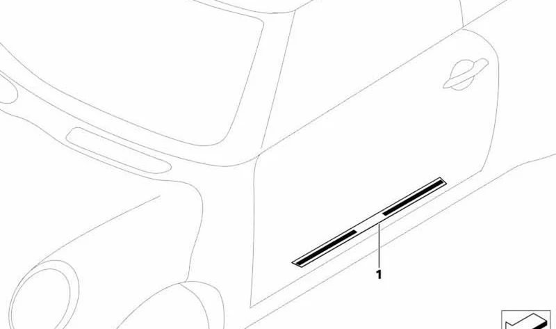 Paramento de entrada derecha OEM 51477406654 para MINI Clubman R55 LCI (03/2009 - 06/2014). Original MINI.