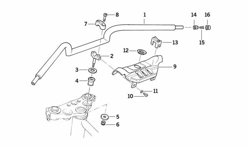 Caperuza de manillar OEM 32712307452 para motos BMW K100 LT, K1100 RS... y más. Original BMW Motorrad.