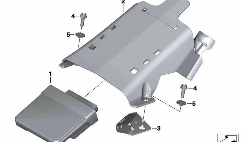 Soporte mecanismo de mando OEM 61117712566 para BMW Motorrad G450X (K16). Original BMW Motorrad.
