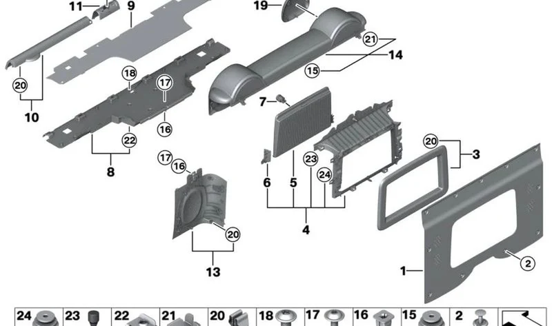 Cubierta de carga maletero OEM 51472758836 para MINI Coupé R58, Roadster R59. Original MINI.