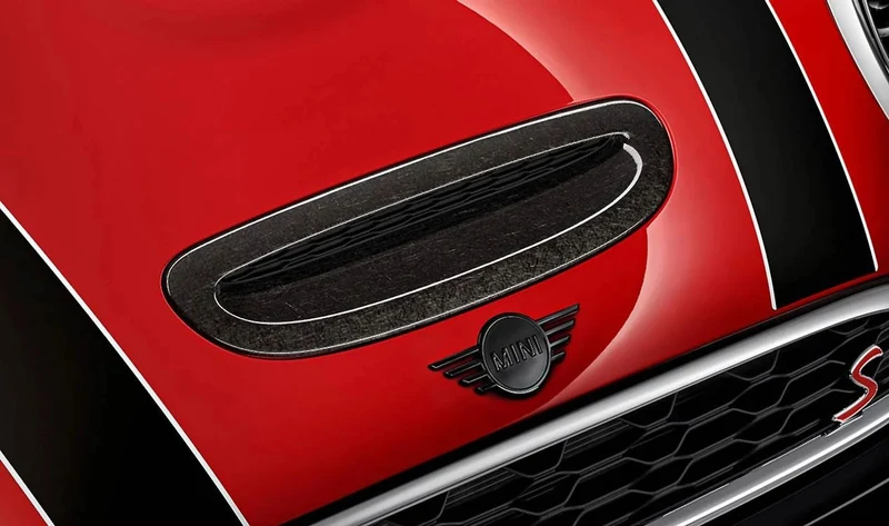 Panel de entrada de aire del capó JCW OEM 51142470815 para MINI F56, F55, Clubman F54, Cabrio F57... y más. Original MINI.