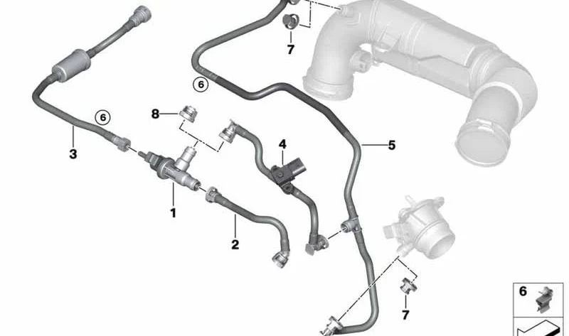 Eyector con cable OEM 13908671024 para MINI F56, F55, Clubman F54, Cabrio F57, Countryman F60 y más. Original MINI.