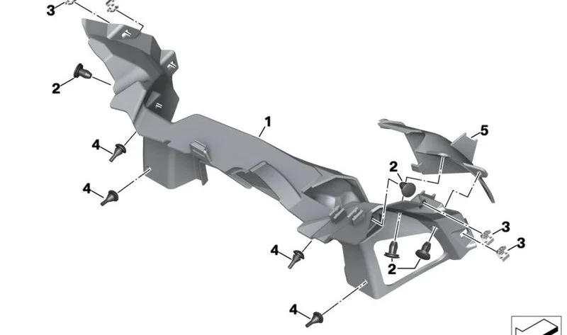 Pieza de unión salida de aire OEM 46638405879 para BMW Motorrad F 900 XR (K84). Original BMW Motorrad.