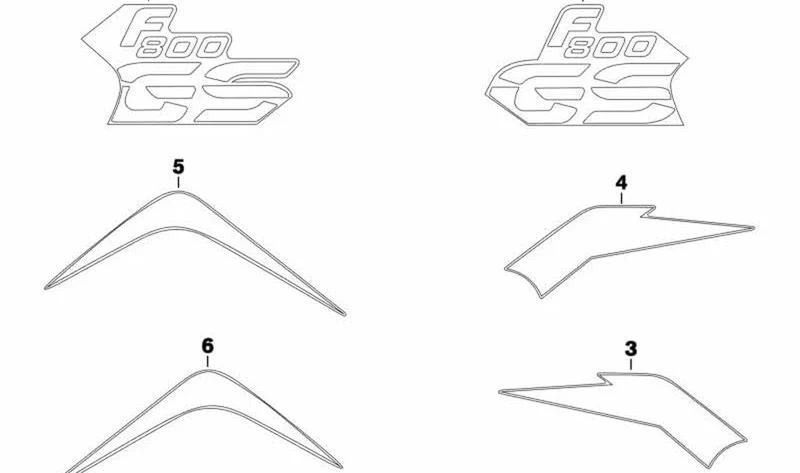 Decoración superior derecha OEM 51148551848 para BMW Motorrad F 800 GS, F 650 GS (06/2011-07/2016). Original BMW Motorrad.