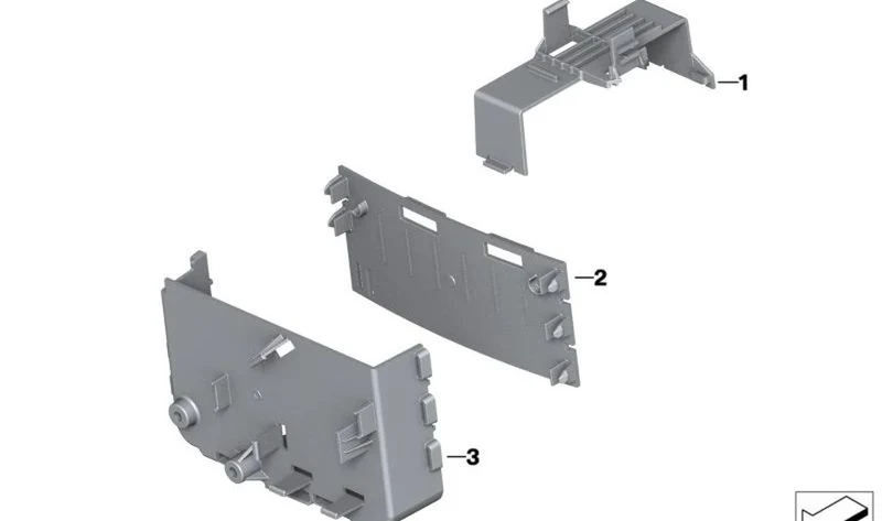 Soporte unidades de mando OEM 61358396354 para motos BMW R 18, R 18 Classic, R 18 B, R 18 Transcontinental. Original BMW Motorrad.