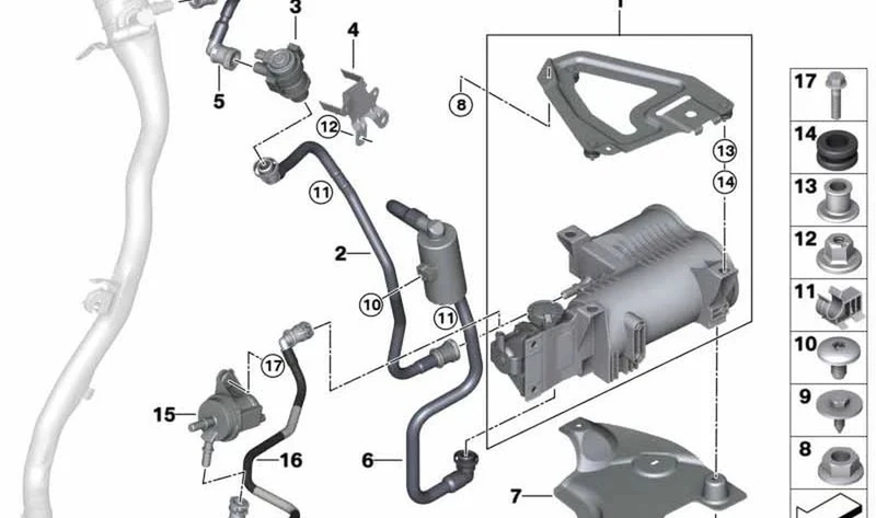 Válvula de aislamiento OEM 16137424000 para MINI Countryman F60, F60 LCI, BMW X1 F48, X2 F39. Original BMW y MINI.