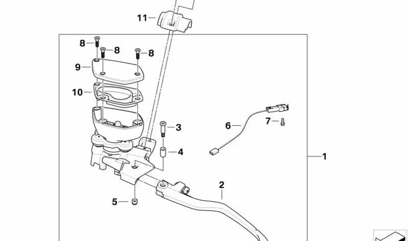 Abrazadera de sujeción OEM 32727719418 para motos BMW R 1200 RT, R 900 RT. Original BMW Motorrad.