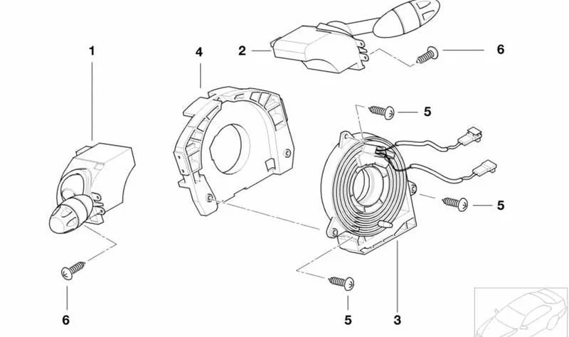 Interruptor de luces OEM 61311484333 para MINI R50, R52, R53. Original MINI.