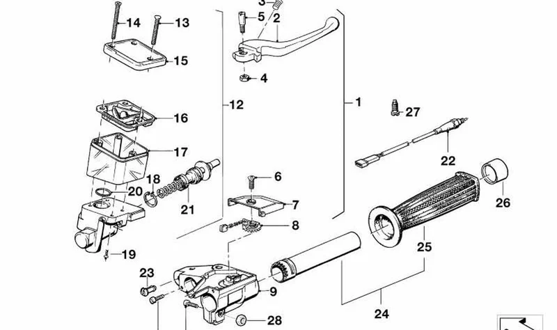 Cilindro con pistón OEM 32722310748 para BMW Motorrad K100, K75, K75 RT, K100 RS... y más. Original BMW Motorrad.