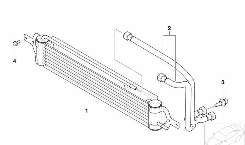 Refrigerador de aceite OEM 17221475586 para MINI R50, R52. Original MINI.