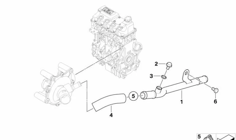 Tornillo hexagonal OEM 11537513016 para MINI R50, R52, R53. Original MINI.