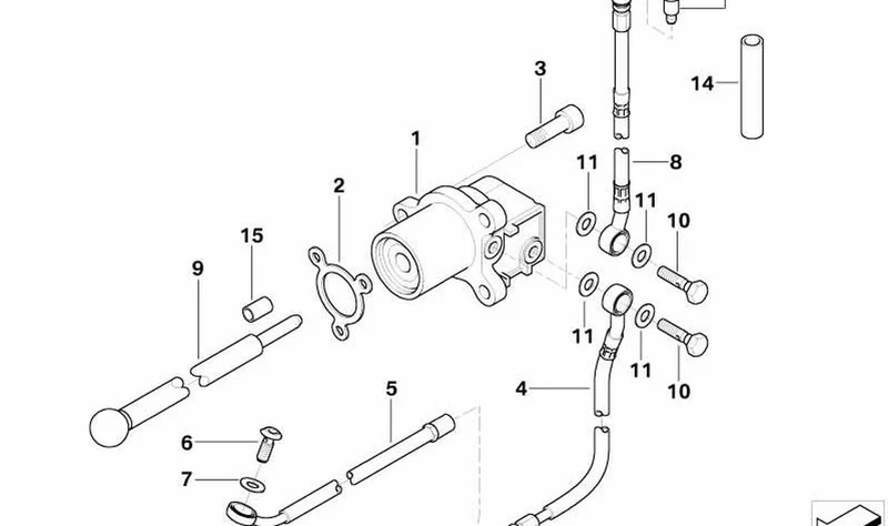 Tubo de presión de embrague OEM 21522333451 para BMW Motorrad K1200LT (1998-2009). Original BMW Motorrad.