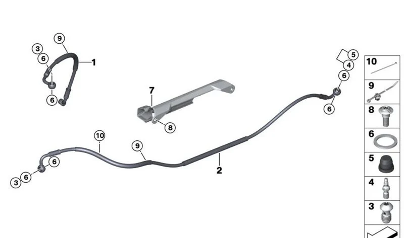 Tornillo carrocería con collar OEM 46638521653 para motos BMW R 1300 GS, R 1200 GS, S 1000 RR, F 750 GS... y más. Original BMW Motorrad.