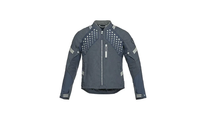 Chaqueta Aravis Air azul-gris OEM 76115A80C32 para todas las motos BMW. Original BMW Motorrad.