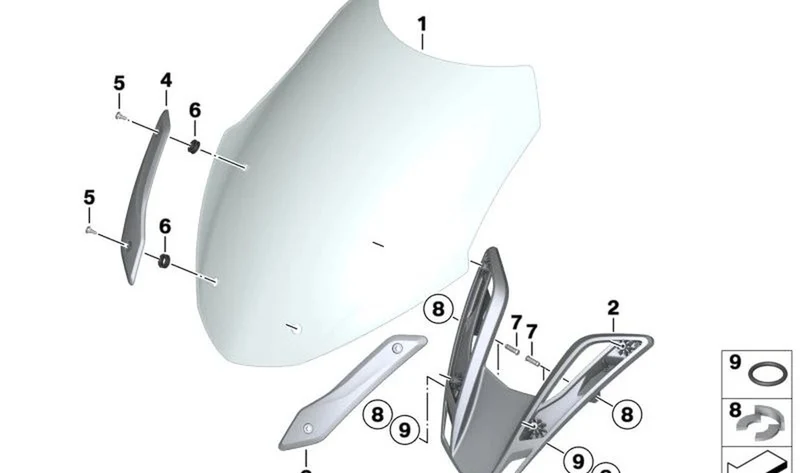 Boquilla OEM 46638358252 para motos BMW C 400 GT, C 400 X, R 1250 RT. Original BMW Motorrad.