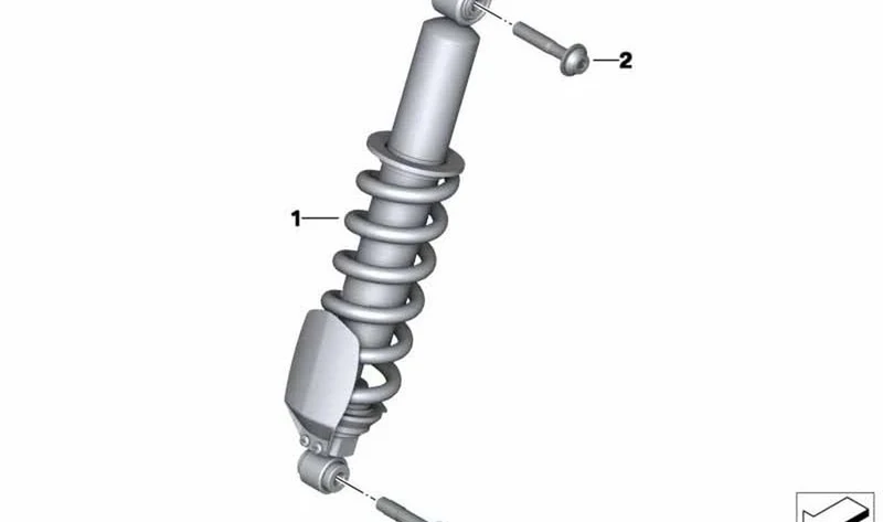 Pata telescópica delantera OEM 31488521244 para BMW R1200RT, R1250RT. Original BMW Motorrad.