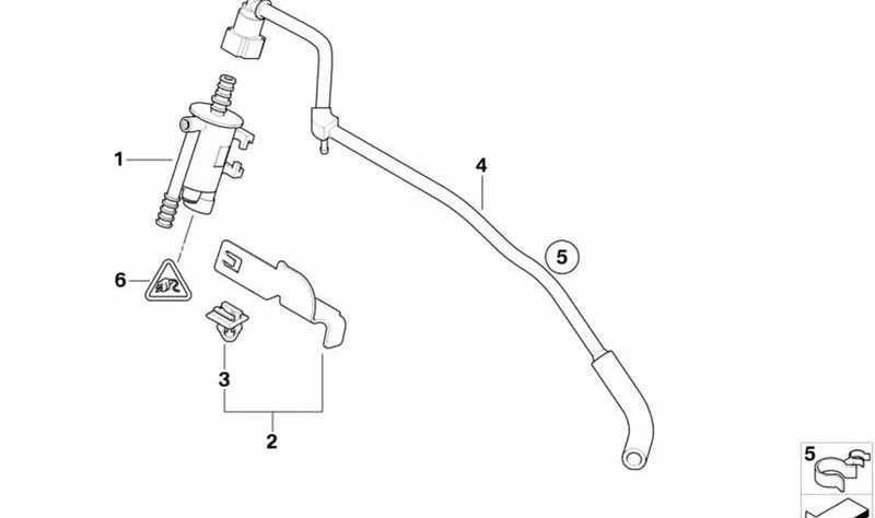 Soporte de válvula de ventilación OEM 13901495757 para MINI R50, R52, R53. Original MINI.
