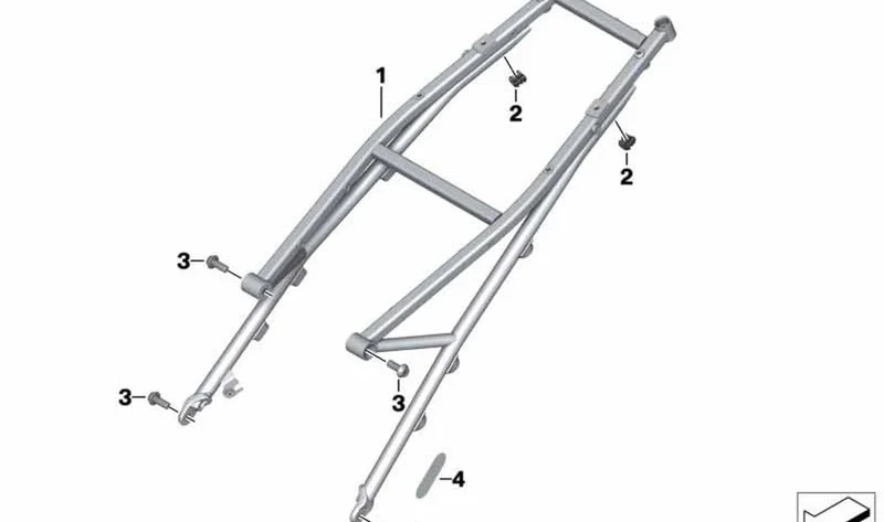 Folio protector trasero OEM 46518561402 para motos BMW R 1200 RS, R 1250 RS. Original BMW Motorrad.
