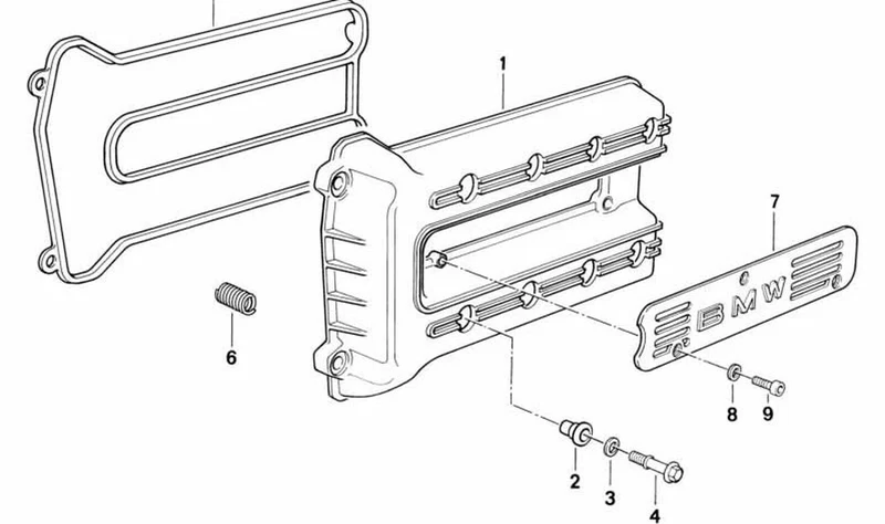 Cubierta de culata OEM 11121464083 para motos BMW K100 RS (K589) 1989-1992. Original BMW Motorrad.