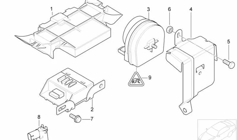 Interruptor trampilla frontal OEM 61311480861 para MINI R50, R53, Cabrio R52. Original MINI.