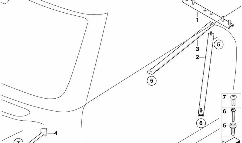 Moldura lateral izquierda OEM 51617123515 para MINI Cabrio R52 (11/2002 - 07/2008). Original MINI.