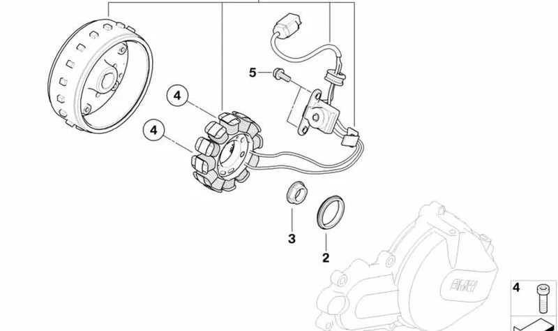 Anillo de centraje OEM 12317707176 para BMW Motorrad G450X. Original BMW Motorrad.