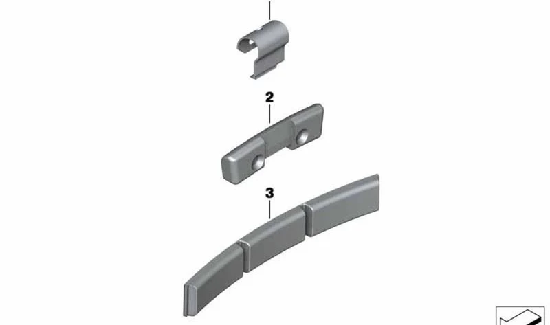 Peso equilibrador en cinc negro OEM 36116792059 para MINI R50, R53, F56, Clubman F54... y más. Original MINI.