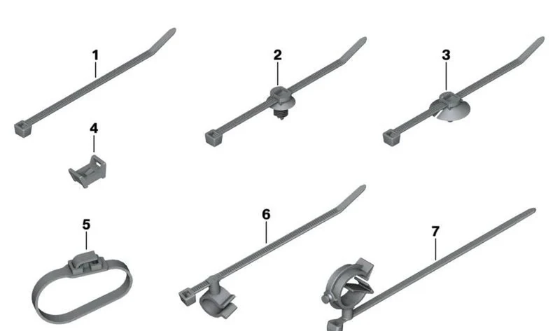 Cinta sujetacables con soporte OEM 61118566882 para BMW C 400 GT, C 400 X. Original BMW Motorrad.